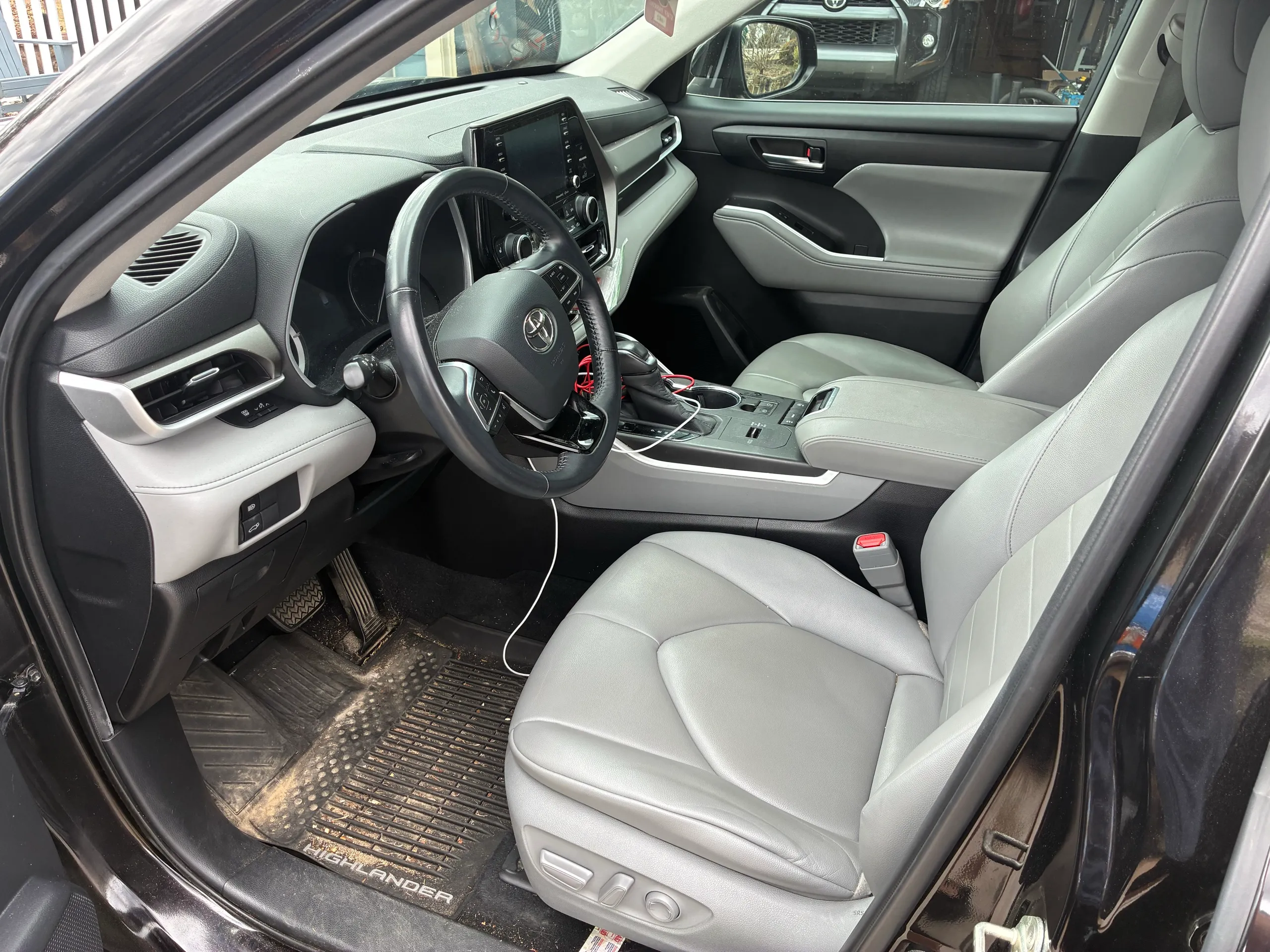 Toyota Highlander front interior before a full detail